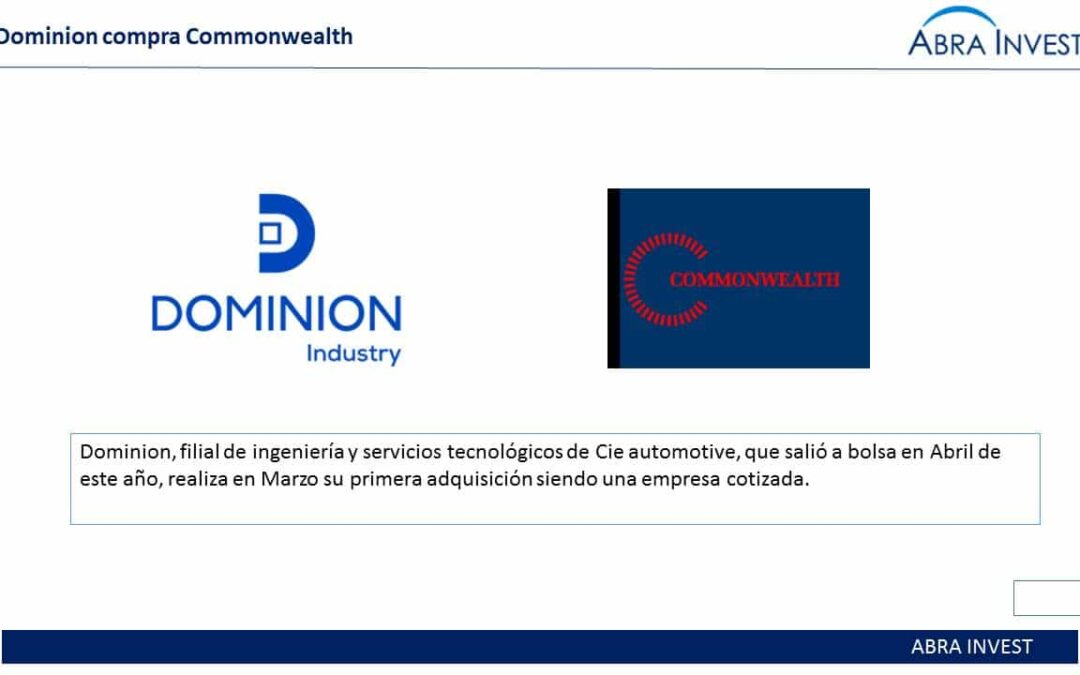 Dominion compra la empresa de ingeniería Commonwealth Dynamics por €5,2 M