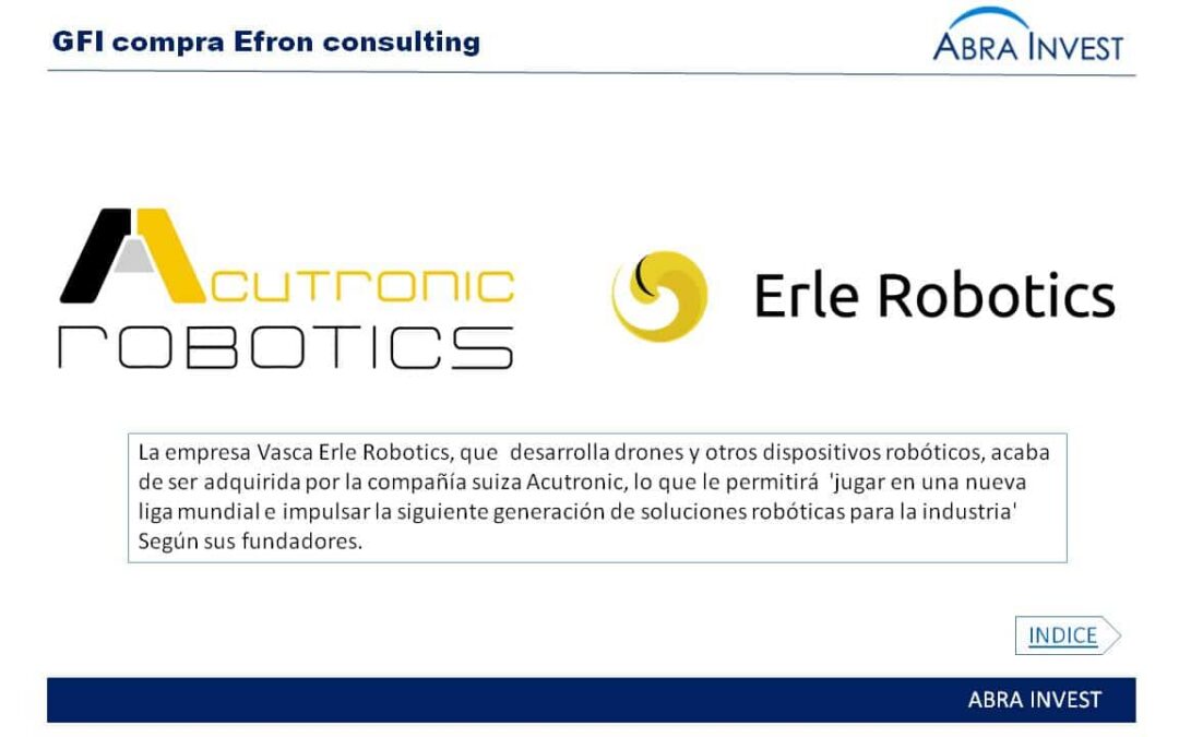 La Suiza Acutronic Robotics compra la empresa de Bilbao Erle Robotics