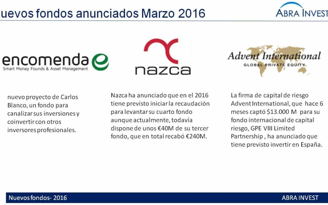 New Venture Capital Funds: Encomenda Venture, Nazca Capital and Advent