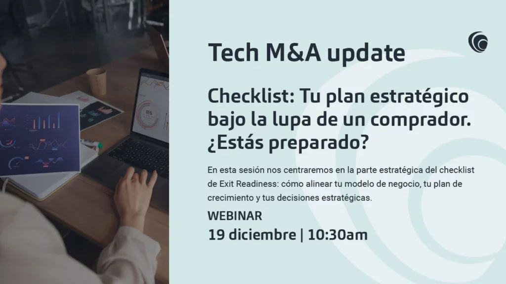 Webinar | Checklist para Exit Readiness: Tu plan estratégico bajo la lupa de un comprador: ¿estás preparado? webinar diciembre horizontal
