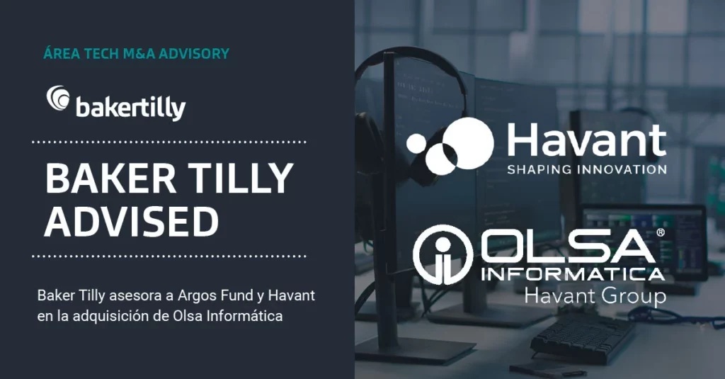Baker Tilly asesora a Argos Fund y Havant en la adquisición de Olsa Informática havart adquiere olsa